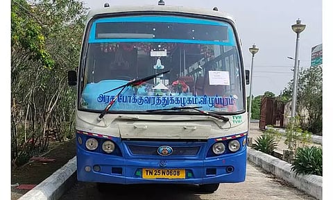 விபத்து வழக்கில் நஷ்டஈடு வழங்காததால் அரசு பஸ் ஜப்தி