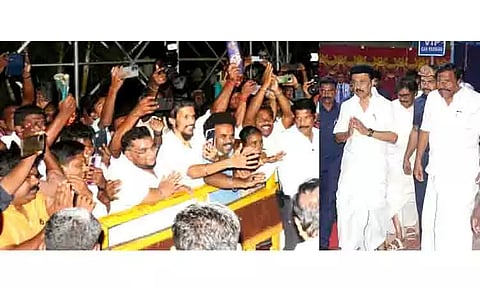முதல்-அமைச்சர் மு.க.ஸ்டாலினுக்கு உற்சாக வரவேற்பு