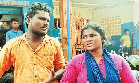 அடுக்குமாடி குடியிருப்புகளை நோட்டமிட்டு புகுந்து மின் மோட்டார்களை திருடிய இளம் ஜோடி