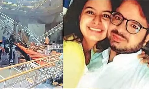 பேஷன் ஷோவின் போது இரும்பு தூண் சரிந்து விழுந்து மாடல் அழகி பலி