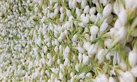 ஏல சந்தையில் பூக்கள் விலை குறைந்தது...