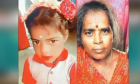 மேல்மருவத்தூர் அருகே வாகனம் மோதியதில் பேத்தியுடன் தாத்தா, பாட்டி பலி