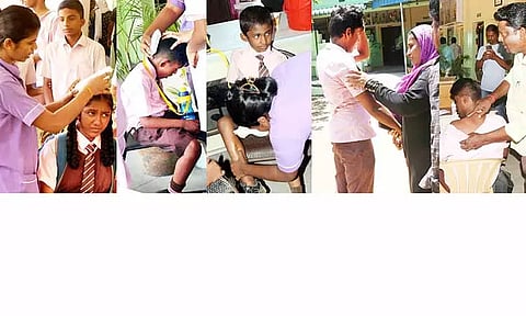 சாமியானா பந்தல் சரிந்து விழுந்து 30 மாணவ-மாணவிகள் காயம்