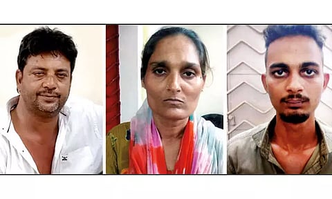 பெண்களிடம் நகை பறித்து சினிமா படம் எடுத்த நடிகர்: மனைவி-மகனுடன் சிக்கினார்