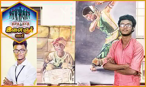 ஓவியங்களுக்கு உயிர்கொடுக்கும் இளைஞர்...!