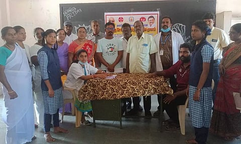 அரசு பள்ளியில் ரத்தசோகை பரிசோதனை முகாம்