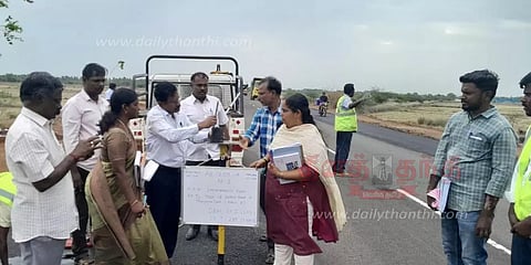 5 கி.மீ. தூரம் சாலை அகலப்படுத்தும் பணி