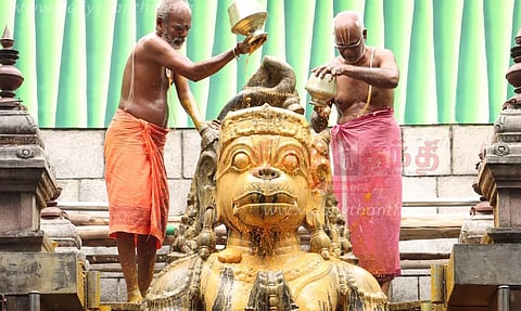 ஆனிமாத முதல் ஞாயிற்றுக்கிழமை:நாமக்கல் ஆஞ்சநேயருக்கு சிறப்பு அபிஷேகம்