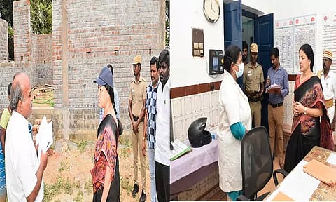 காஞ்சீபுரம் மாவட்டத்தில் கலெக்டர் ஆய்வு