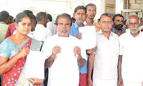 சாய ஆலை அமைக்க கிராம மக்கள் எதிர்ப்பு