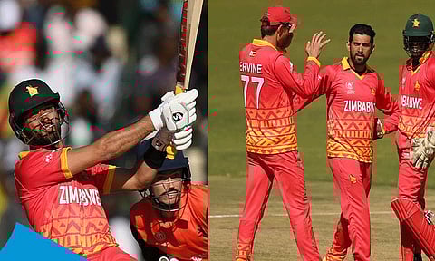 உலகக் கோப்பை கிரிக்கெட் தகுதி சுற்று: ஜிம்பாப்வே வீரர் சிகந்தர் ராசா 54 பந்தில் சதம் அடித்து சாதனை