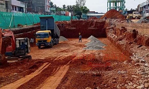 புதிய பஸ் நிலைய கட்டுமான பணி தீவிரம்