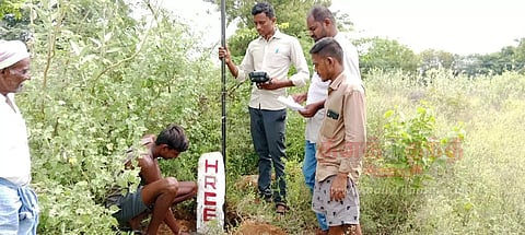 பட்லூர் பகுதியில் கோவில் நிலங்கள் அளவீடு