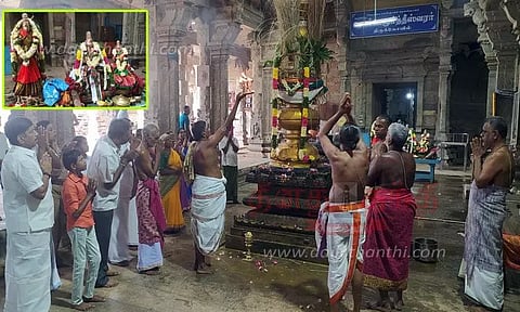 கண்டதேவி சொர்ணமூர்த்தீஸ்வரர் கோவில் ஆனி திருவிழா கொடியேற்றத்துடன் தொடக்கம்