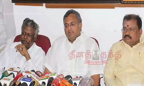 தி.மு.க.-காங்கிரஸ் கூட்டணி 40 தொகுதிகளிலும் வெற்றி பெறும்; கார்த்தி சிதம்பரம் எம்.பி. பேட்டி