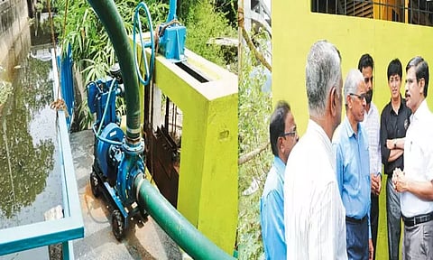 அடையாறு நீரேற்று நிலையத்தில் தலைமை செயலாளர் ஆய்வு