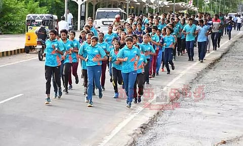 போதைப் பொருள் ஒழிப்பு தினத்தை முன்னிட்டு மினி மாரத்தான்