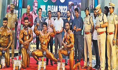 திருவொற்றியூரில் போதை பொருள் விழிப்புணர்வுக்காக ஆணழகன் போட்டி