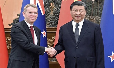 சீன அதிபர் ஜின்பிங்குடன் நியூசிலாந்து பிரதமர் பேச்சுவார்த்தை