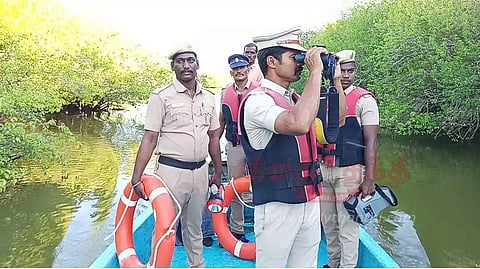 முத்துப்பேட்டையில், 'சாகர் கவாச் ஆப்ரேஷன்' பாதுகாப்பு ஒத்திகை