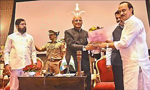 மராட்டிய அரசியலில் அதிரடி திருப்பம்: சரத்பவார் கட்சி உடைந்தது - துணை முதல்-மந்திரி ஆனார் அஜித்பவார்