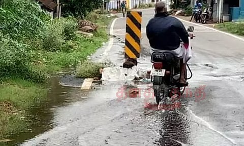 குழாய் உடைந்து வீணாகும் குடிநீர்