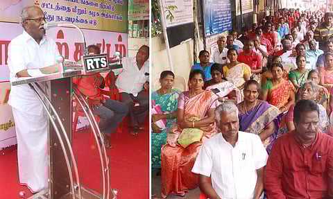 அரசு போக்குவரத்து ஊழியர் சங்கத்தினர் வாயிற்கூட்டம்