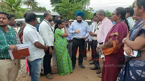 ஜோலார்பேட்டை ஒன்றியத்தில் வளர்ச்சிப் பணிகள் அதிகாரி ஆய்வு