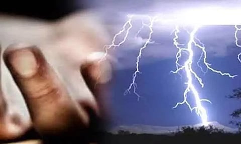 ஊஞ்சலூர் அருகே பலத்த காற்றுடன் மழை: அறுந்து விழுந்த மின்கம்பியை மிதித்த மூதாட்டி மின்சாரம் தாக்கிபலி