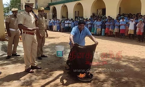 தொழிற்சாலை பணியாளர்களுக்கு தீத்தடுப்பு பயிற்சி