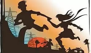 போலீஸ் நிலையத்தில் கல்லூரி மாணவி விவசாயியுடன் தஞ்சம்