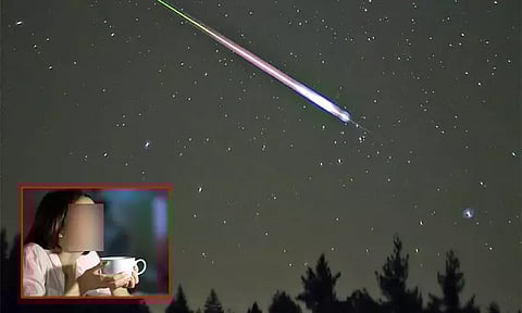 பிரான்ஸ்: பால்கனியில் காபி குடித்தபோது இடுப்பின் மேல் விழுந்த எரிகல் துண்டால் பெண் அதிர்ச்சி