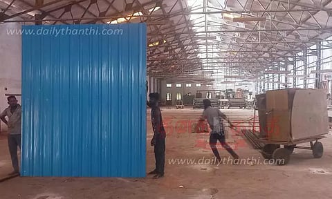 தற்காலிக மார்க்கெட் அமைக்கும் பணி மீண்டும் தொடக்கம்