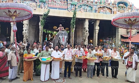 ஸ்ரீவில்லிபுத்தூர் ஆண்டாளுக்கு வஸ்திர மரியாதை