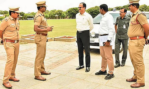 ஜி20 மாநாட்டு பிரதிநிதிகள் மாமல்லபுரம் வருகைபோலீஸ் சூப்பிரண்டு ஆய்வு