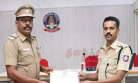 30 நாட்களில் 39 பேரை கோர்ட்டில் ஆஜர்படுத்திய போலீஸ் இன்ஸ்பெக்டருக்கு பாராட்டு சான்றிதழ்