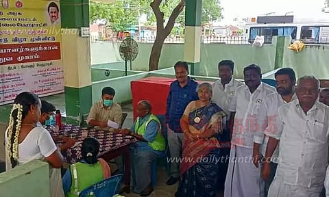 தூய்மை பணியாளர்களுக்கு மருத்துவ பரிசோதனை முகாம்
