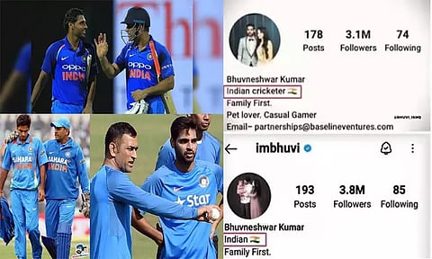 இன்ஸ்டாகிராம் பயோவில் 'இந்தியன் கிரிக்கெட்டர்' என்பதை 'இந்தியன்' என மாற்றிய வீரர்