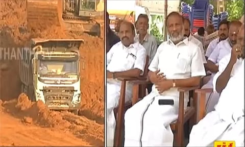 என்.எல்.சி. விரிவாக்க பணிக்கு எதிர்ப்பு: அ.தி.மு.க. எம்.எல்.ஏ. அருண்மொழி தேவன் தலைமையில் விவசாயிகள் உண்ணாவிரத போராட்டம்..!