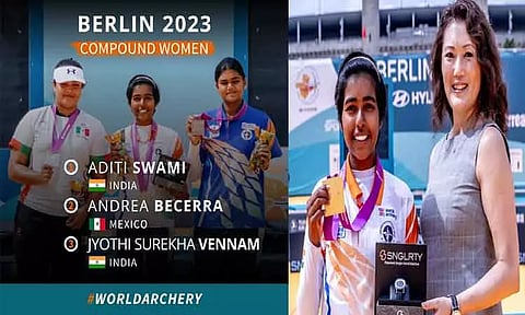 உலக வில்வித்தை சாம்பியன்ஷிப்பில் 17 வயது இந்திய வீராங்கனை அதிதி தங்கம் வென்று சாதனை