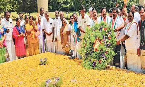 பிறந்தநாளையொட்டி ராஜீவ்காந்தி நினைவிடத்தில் இருந்து ஜோதி யாத்திரை