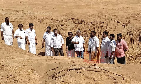 மணல் எடுக்க பா.ஜ.க. கடும் எதிர்ப்பு