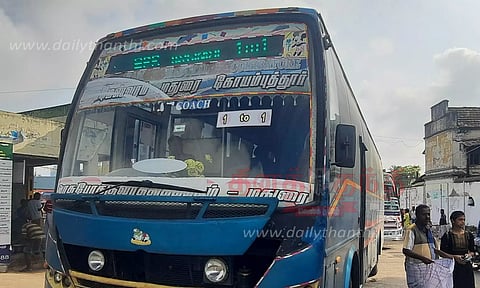 அரசு பஸ்சில் ஏ.சி. செயல்படாததால் பயணிகள் அவதி