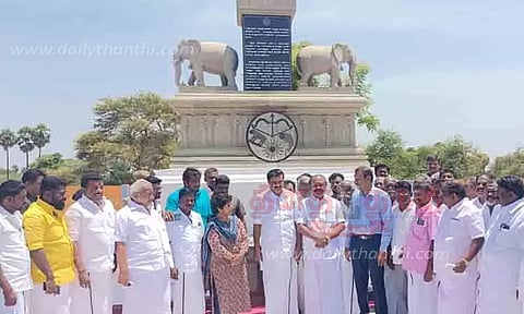 கணியன் பூங்குன்றனார் நினைவுத்தூண் விரைவில் திறக்கப்படும்-அமைச்சர் சாமிநாதன் தகவல்