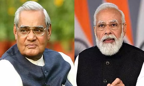 'இந்தியாவின் முன்னேற்றத்தை அதிகரிப்பதில் வாஜ்பாய் முக்கிய பங்கு வகித்தார்' - பிரதமர் மோடி