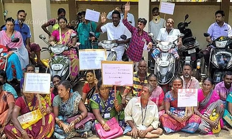 கோவில்பட்டியில் மாற்றுத்திறனாளிகள் போராட்டம்