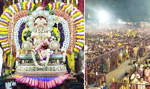 அங்காளபரமேஸ்வரி அம்மன் கோவிலில் ஊஞ்சல் உற்சவம்