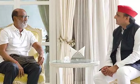 அகிலேஷ் யாதவ் உடன் நடிகர் ரஜினிகாந்த் சந்திப்பு