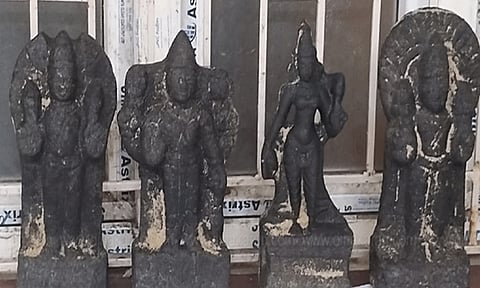 சென்னை மெரினா கடற்கரையில் 4 கற்சிலைகள் கண்டெடுப்பு.!