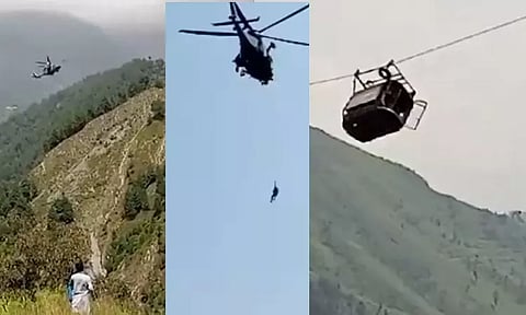 1000 அடி உயரத்தில் அறுந்து விழும் நிலையில் கேபிள் கார்.. சிக்கிக்கொண்ட மாணவர்கள்- ஆசிரியர்கள்; மீட்பு பணி தீவிரம்